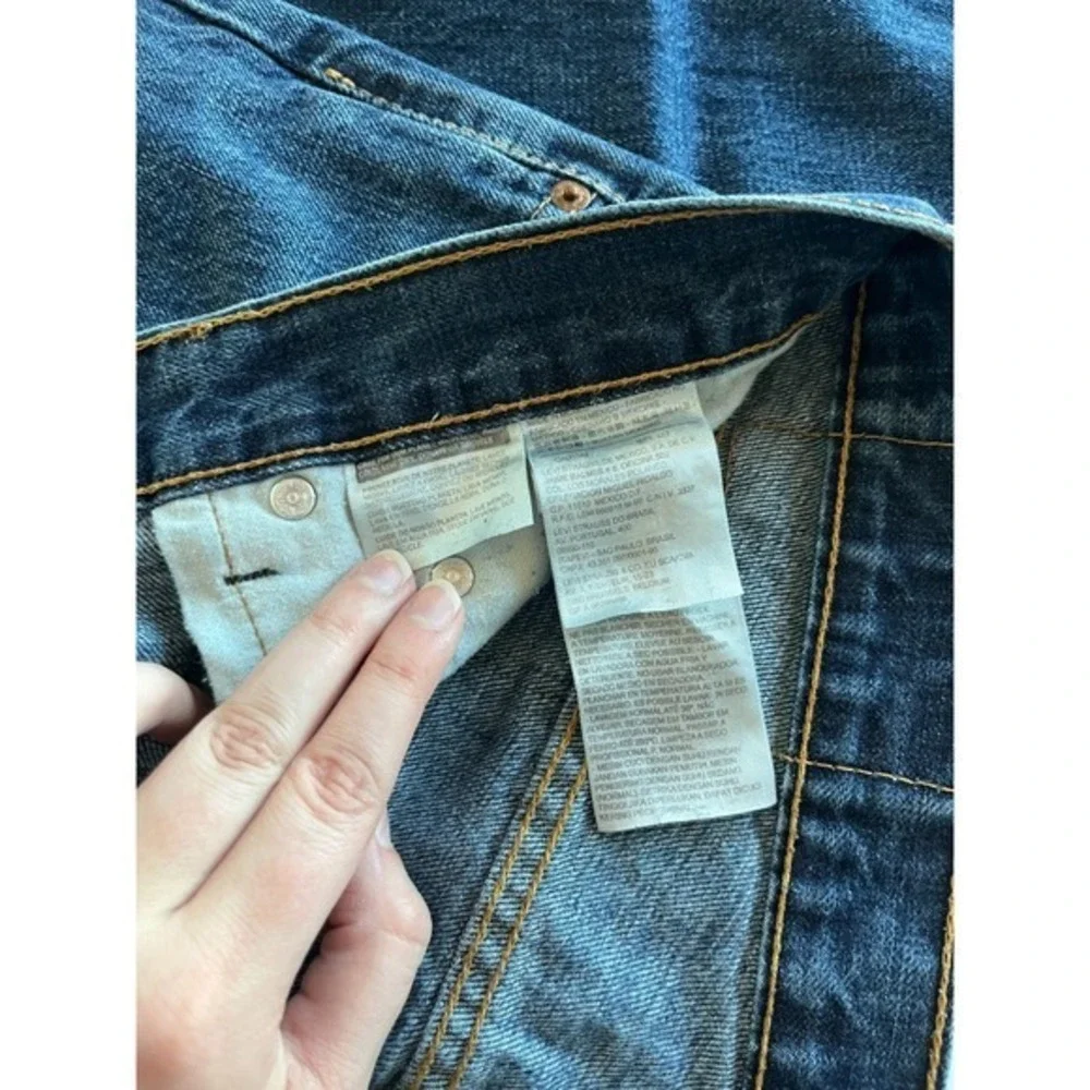 Levis 559 Jeans‎ Mens 34x30 Blue Relaxed Straight Mid Rise Dark Wash Denim